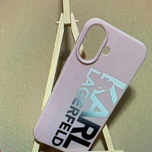 SHEIN Pink and Silver Phone Case